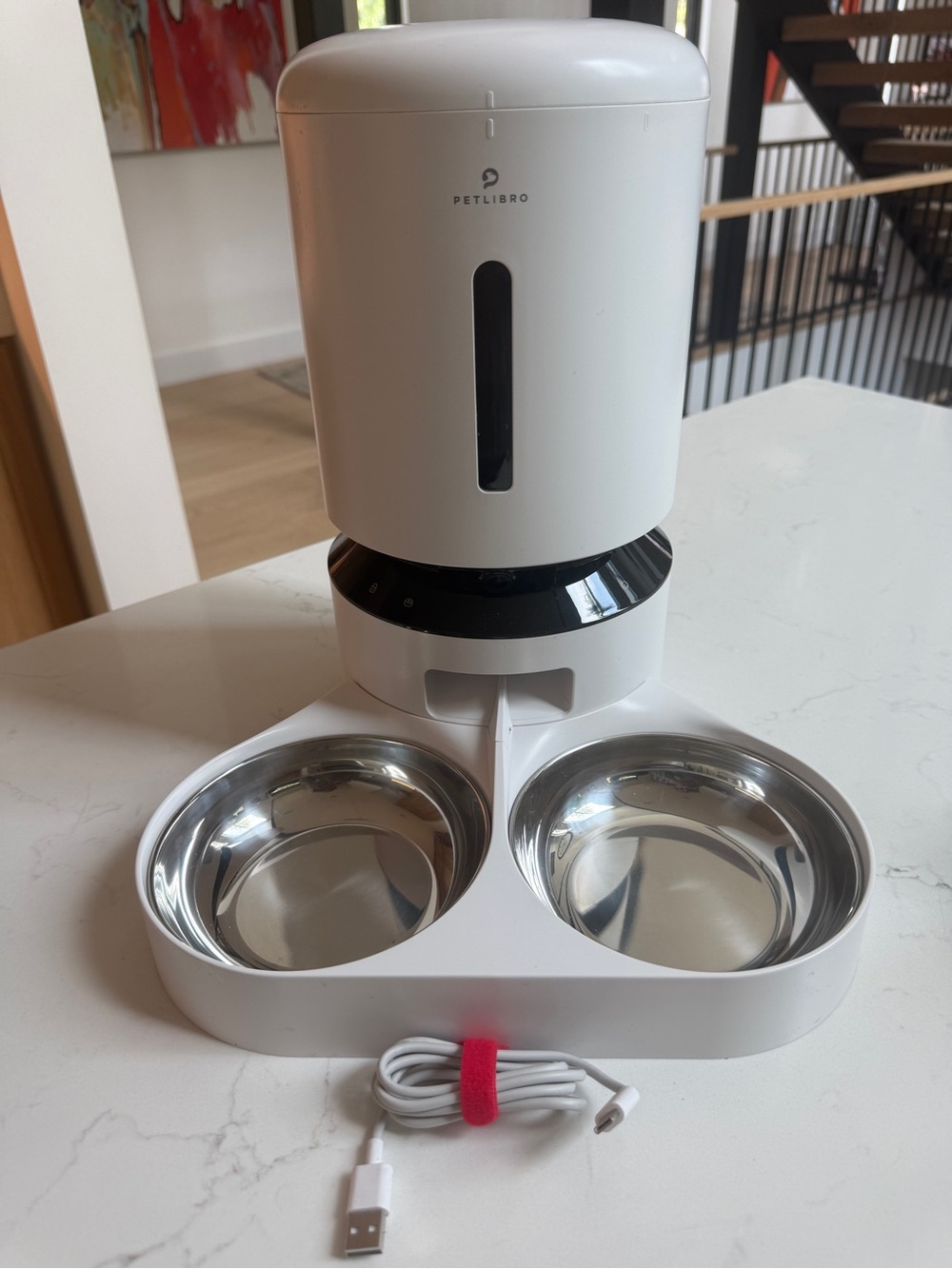 PETLIBRO Automatic Cat Feeder with 1080P Camera | 5L | Dual Bowls l White